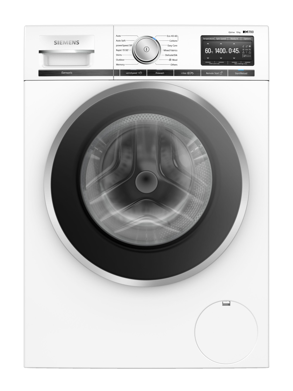 Quiet Mark Siemens WM14XEH5GB iQ700 10kg Freestanding Washing Machine
